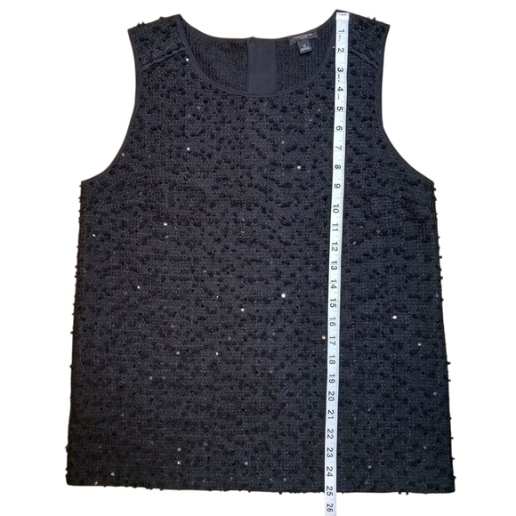 Ann Taylor Black Sequin Top - Picture 4 of 6